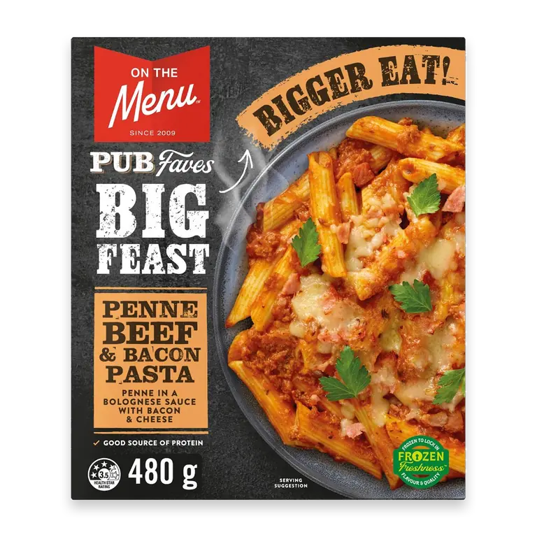 Big Feast Penne Beef & Bacon Pasta