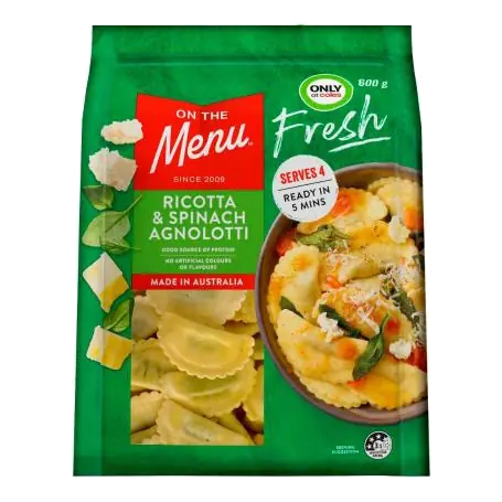 Fresh Pasta Ricotta & Spinach Agnolotti