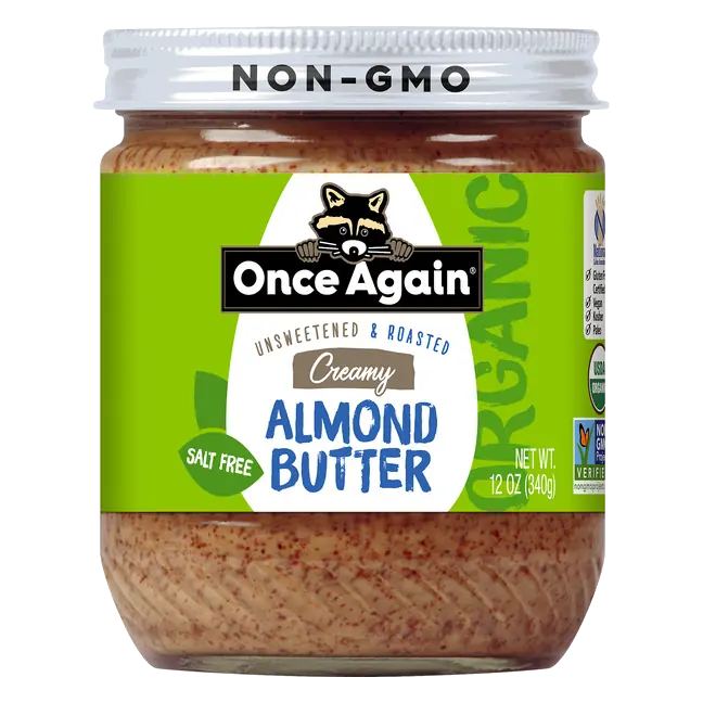Creamy Unsweetened & Roasted Salt Free Almond Butter