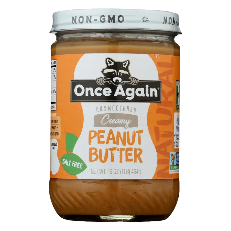 Creamy Unsweetened Salt Free Peanut Butter