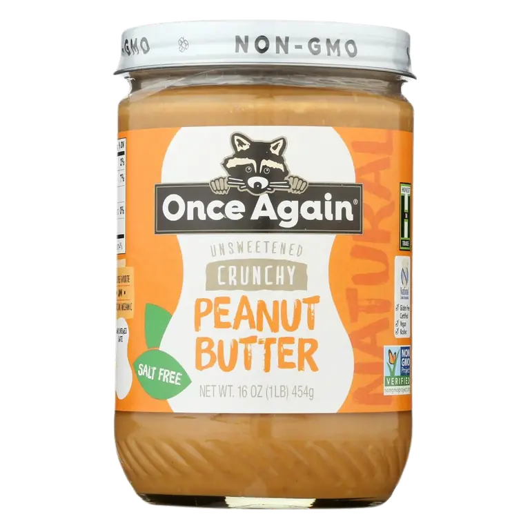 Crunchy Unsweetened Salt Free Peanut Butter