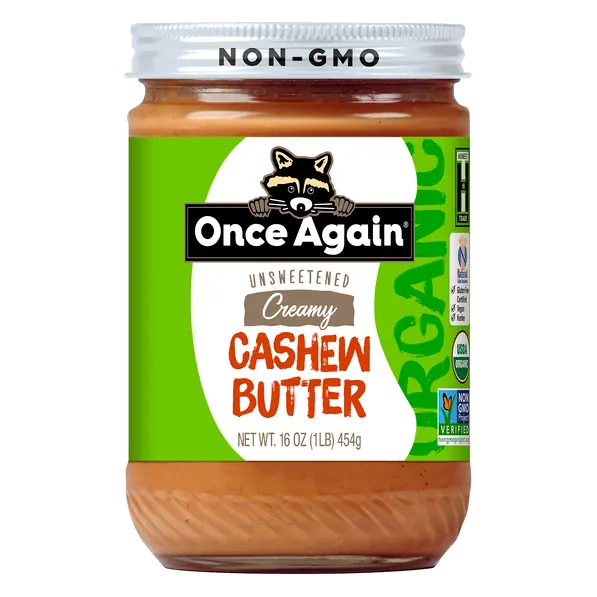 Organic Unsweetened Creamy Cashew Butter