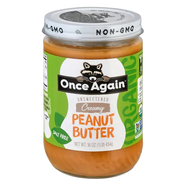 Organic Unsweetened Salt Free Creamy Peanut Butter
