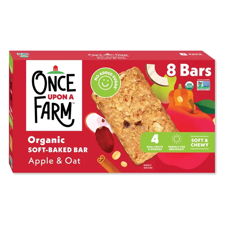 Once Upon a Farm Apple and Oat Snack Bars, 9.6oz/8ct