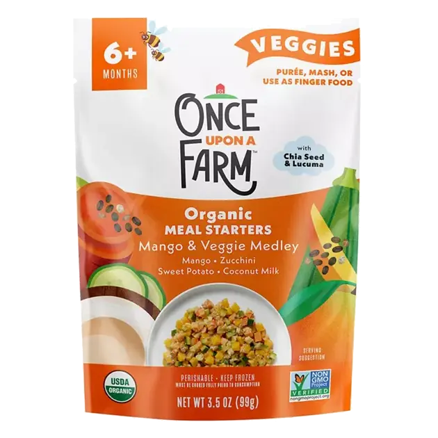 Meal Starters, Organic, Mango & Veggie Medley, 6+ Months