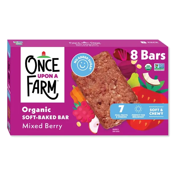 Once Upon a Farm Snack Bars Mixed Berry, 9.6oz/8ct