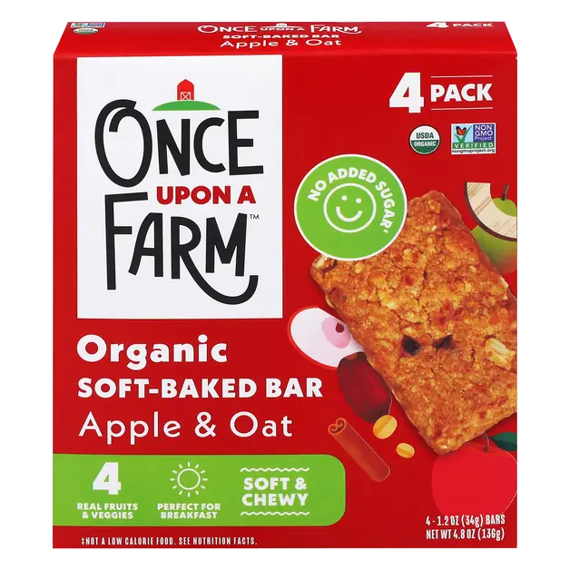Organic Apple & Oat Soft-Baked Bars - 4 ct