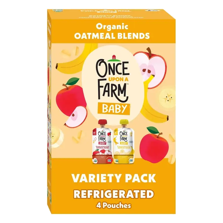 Once Upon a Farm Organic Baby Banana Oatmeal Baby Food Pouch, 3.2oz