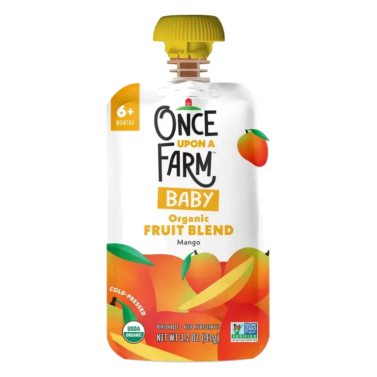 Once Upon a Farm Organic Baby Mango Baby Food Pouch, 3.2oz