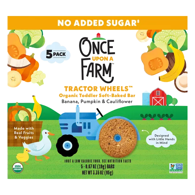 Organic Banana Pumpkin/Cauliflower Tractor Wheels Bars 5c