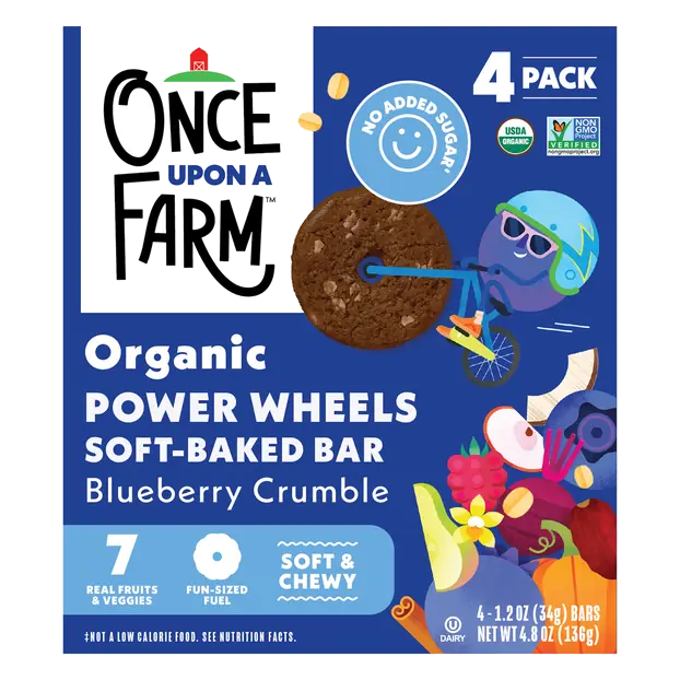 Organic Blueberry Crumble Wheels Soft Baked Bars - 4 ct