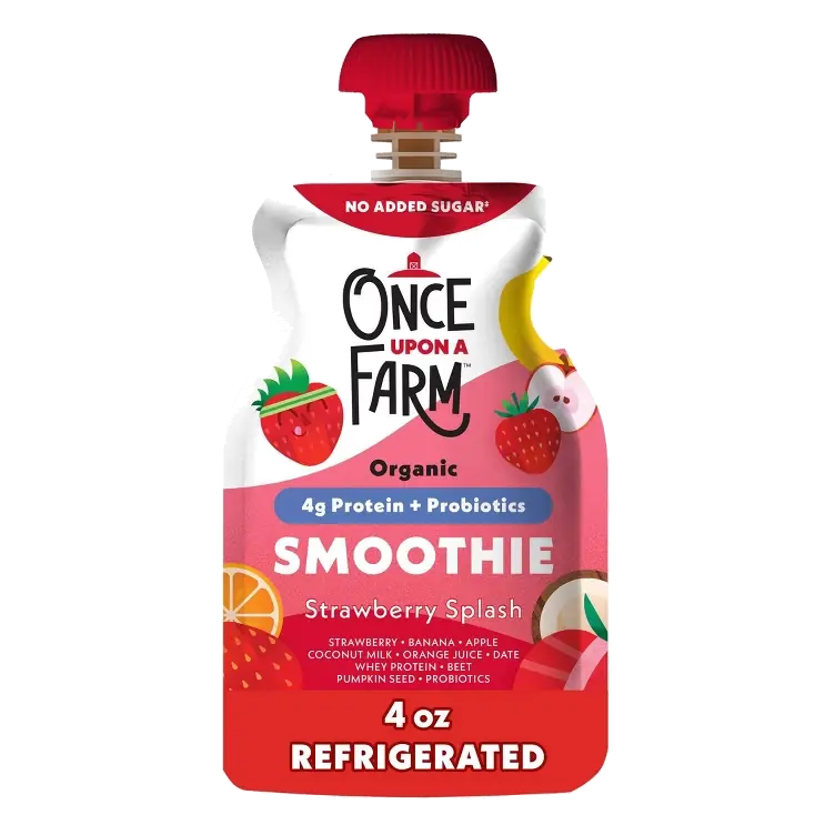 Once Upon A Farm Protein Strawberry Splash Pouch, 4oz
