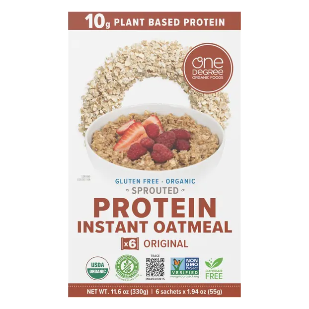 Organic Foods Gluten Free 10g Protein Instant Oatmeal - 6 ct