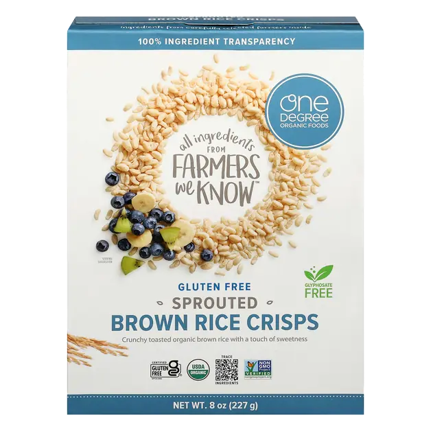 Organic Gluten Free Sprouted Brown Rice Crisps Cereal
