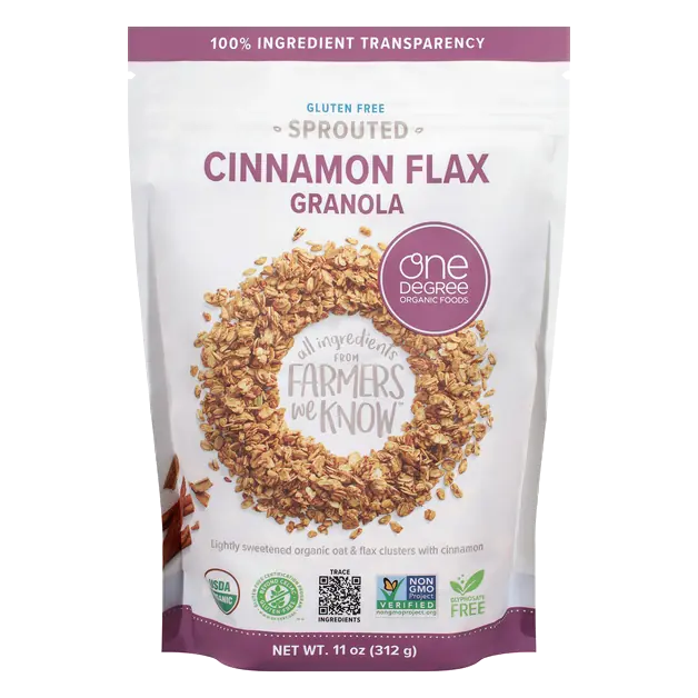 Organic Gluten Free Sprouted Cinnamon Flax Granola