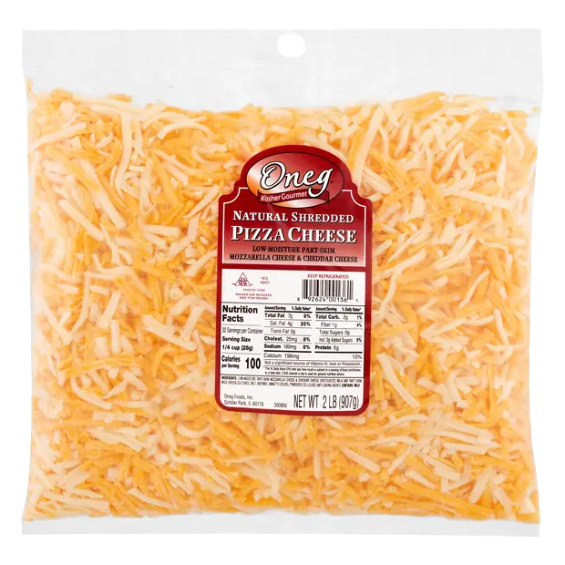 Kosher Natural Shredded Pizza Cheese