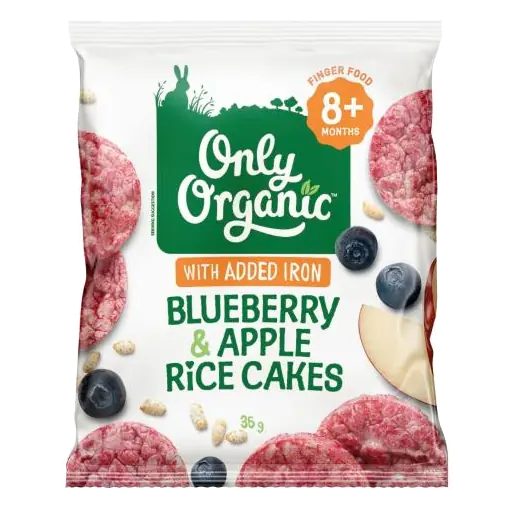 Blueberry Apple Rice Cakes 8 Months+