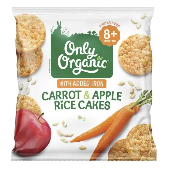 Carrot Apple Rice Cakes 8 Months+