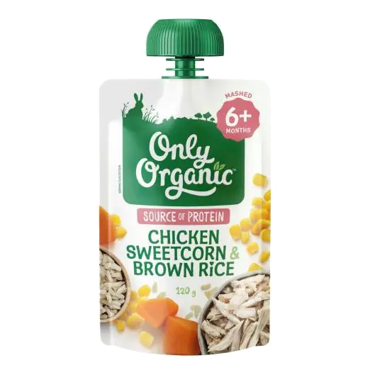 Chicken Sweetcorn & Brown Rice Baby Food Pouch 6+ Months