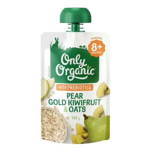 Pear Gold Kiwifruit & Oats Baby Food Pouch 8+ Months