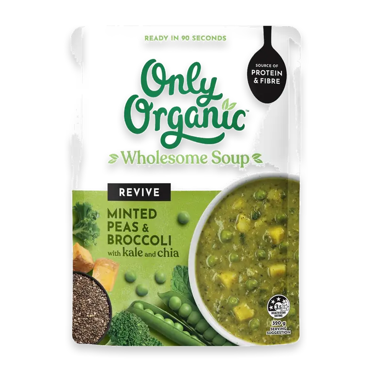 Revive Soup Minted Peas Broccoli Kale & Chia