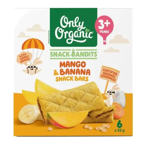 Snack Bandits Mango & Banana Snack Bars 6x22g
