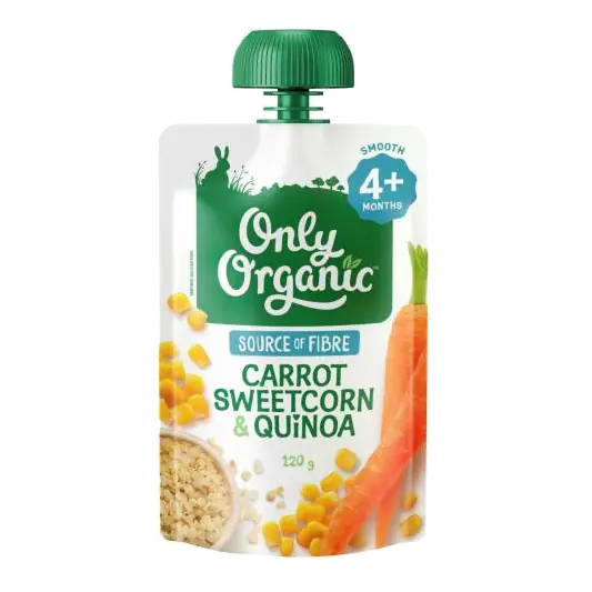 Sweetcorn Carrot & Quinoa Baby Food Pouch 4+month