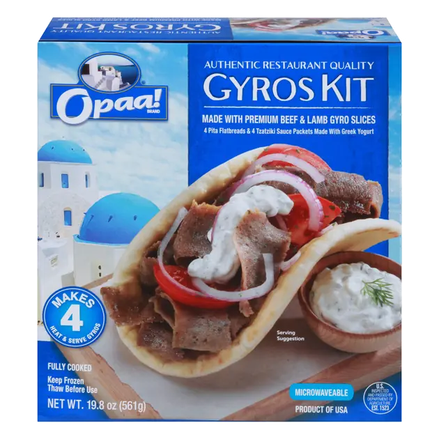 Gyros Kit - Pita Flatbread & Tzatziki Sauce Packets
