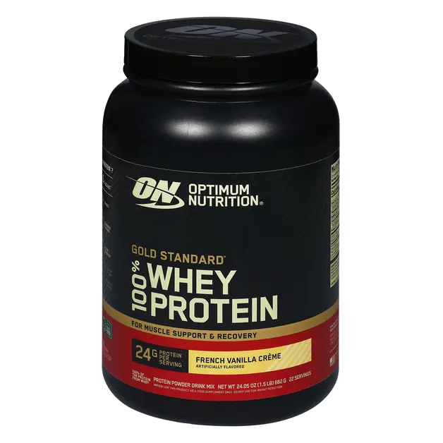 Optimum Nutrition, Gold Standard 100% Whey Protein Powder, French Vanilla Creme, 1.5lb Tub