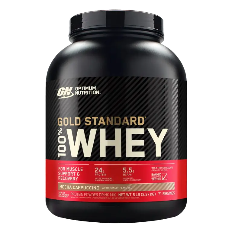 Mocha Cappuccino Flavored Gold Standard 100% Whey Protein Powder Drink Mix