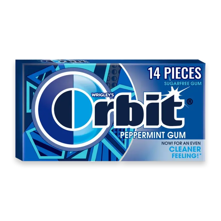 Gum Peppermint Sugar Free Chewing Gum Single Pack
