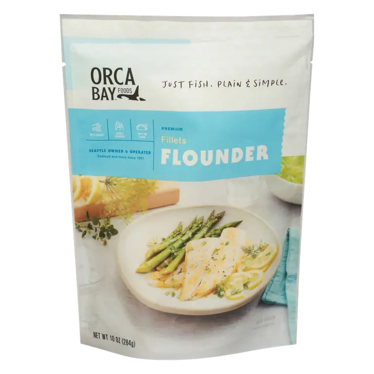 Wild Caught Boneless Premium Flounder Fillets Frozen