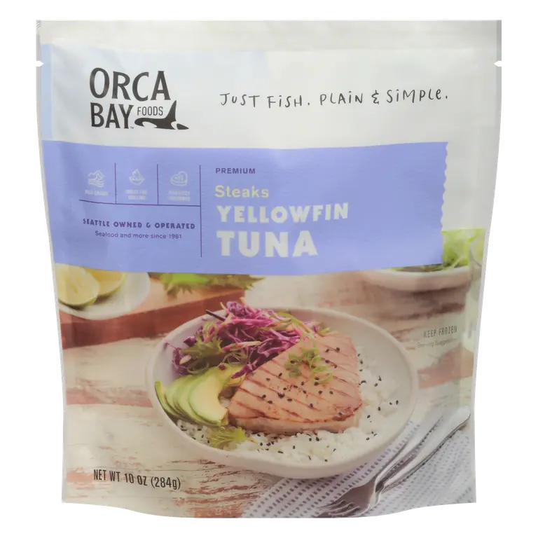 Wild Caught Premium Yellowfin Tuna Steaks Frozen