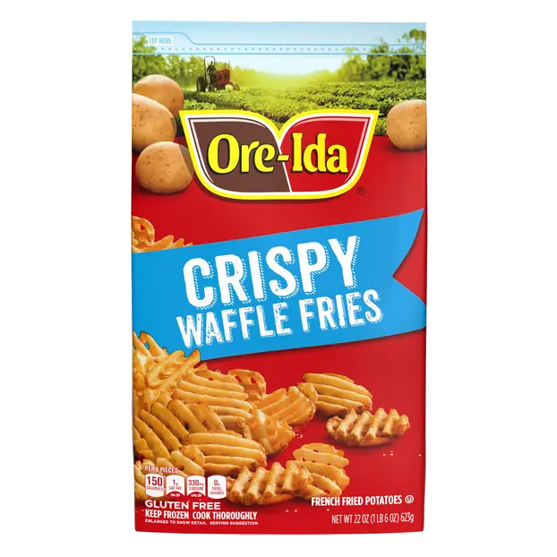 Crispy Waffle Fries French Fried Potatoes Frozen
