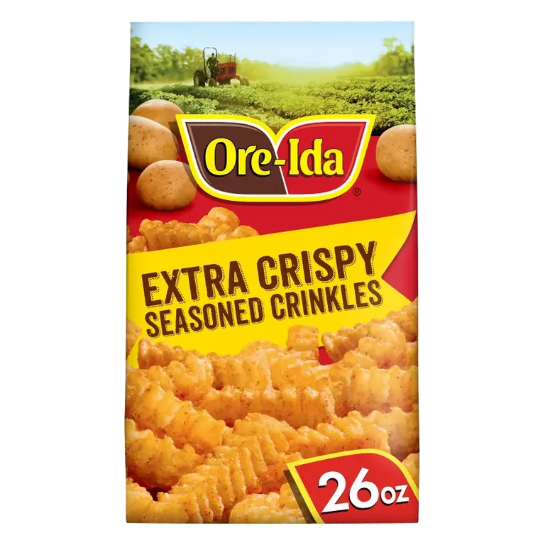 Ore-Ida Extra Crispy Gluten Free Seasoned Crinkles, 26oz: Plant-Based
