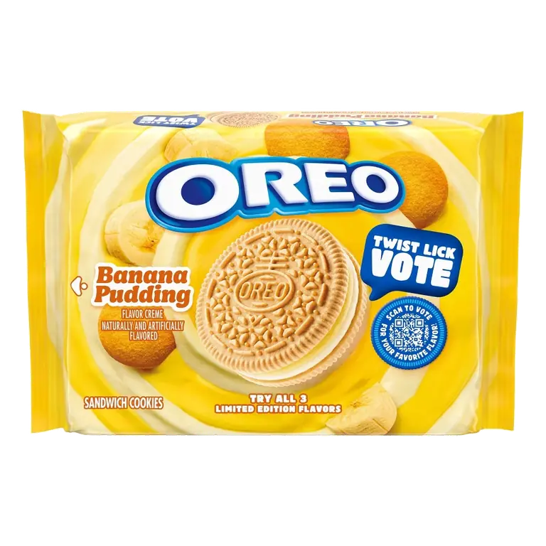 Oreo Banana Pudding Limited Edition Sandwich Cookies, 10.68oz
