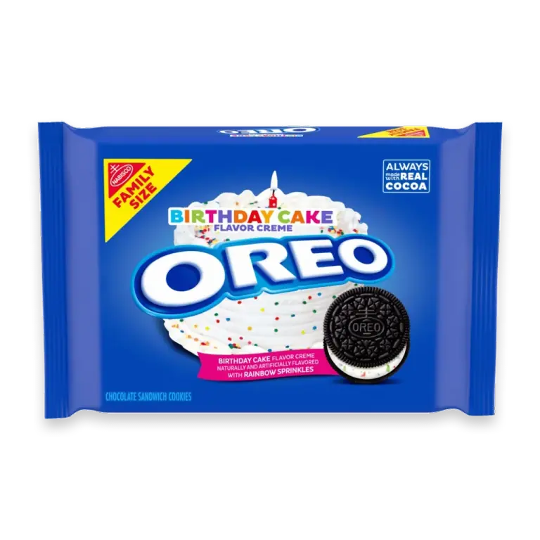 Birthday Cake Creme Chocolate Sandwich Cookies Family Size