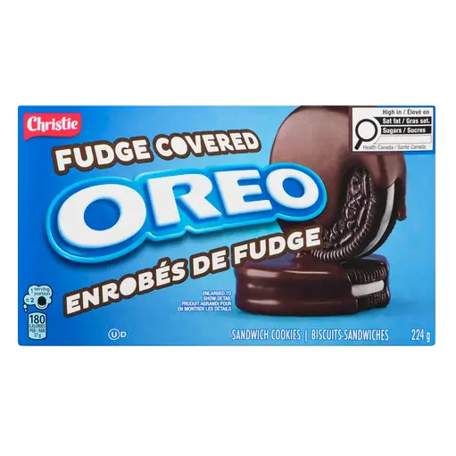 Christie Oreo Sandwich Cookies Fudge Covered 224 g