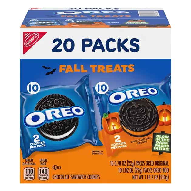 Fall Treats Original/Boo Chocolate Sandwich Cookies