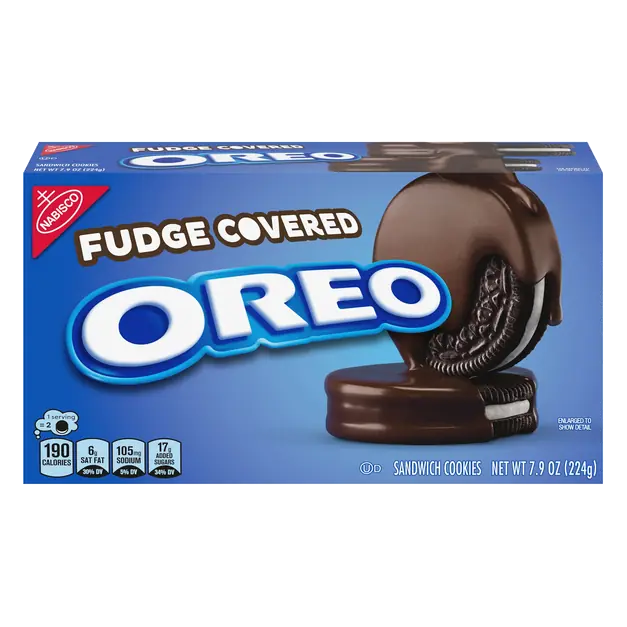Fudge Covered Chocolate Sandwich Cookies