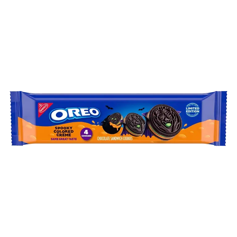 Oreo Halloween Green and Orange Creme Chocolate Sandwich Cookies