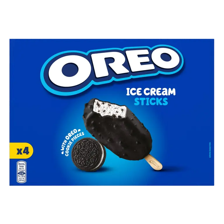 Ice Cream with Oreo Cookie Pieces x4 360ml