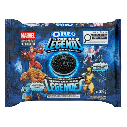 Chocolate Sandwich Cookies Marvel Stuf of Legends 303 g