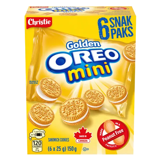 Mini Snak Pak Sandwich Cookies Golden 6 x 25 g