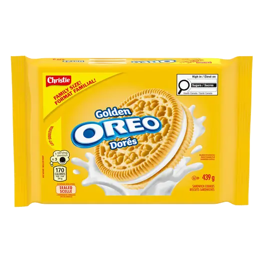 Sandwich Cookies Golden Family Size 439 g