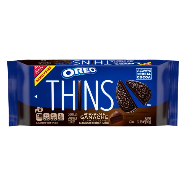 Thins Chocolate Ganache Creme Chocolate Sandwich Cookies Family Size