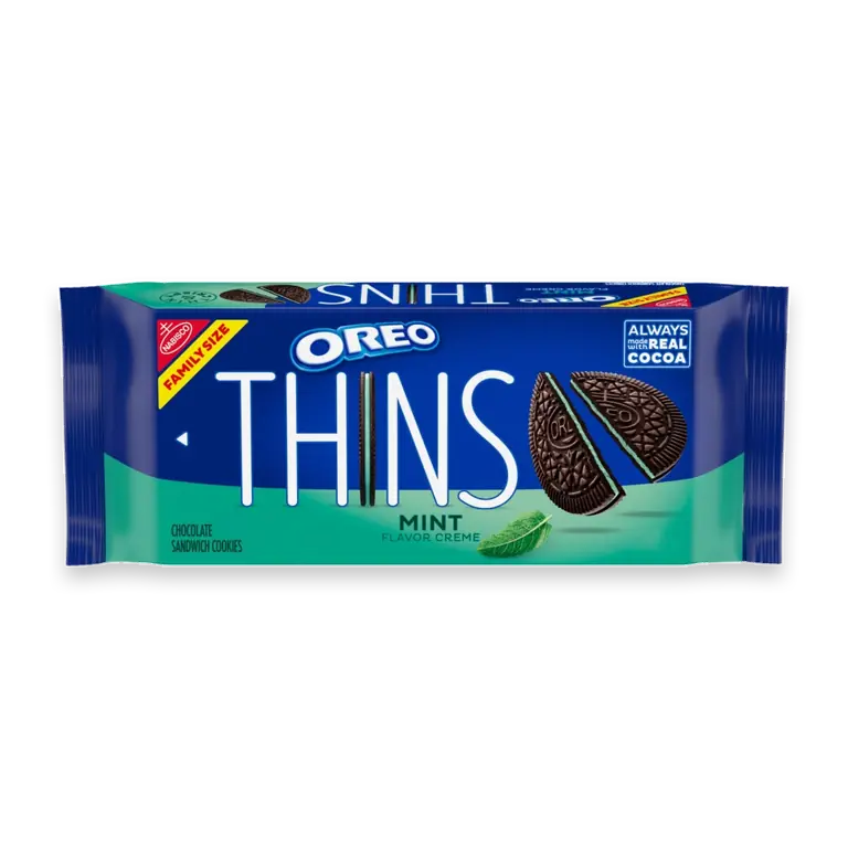 Thins Mint Creme Chocolate Sandwich Cookies Family Size