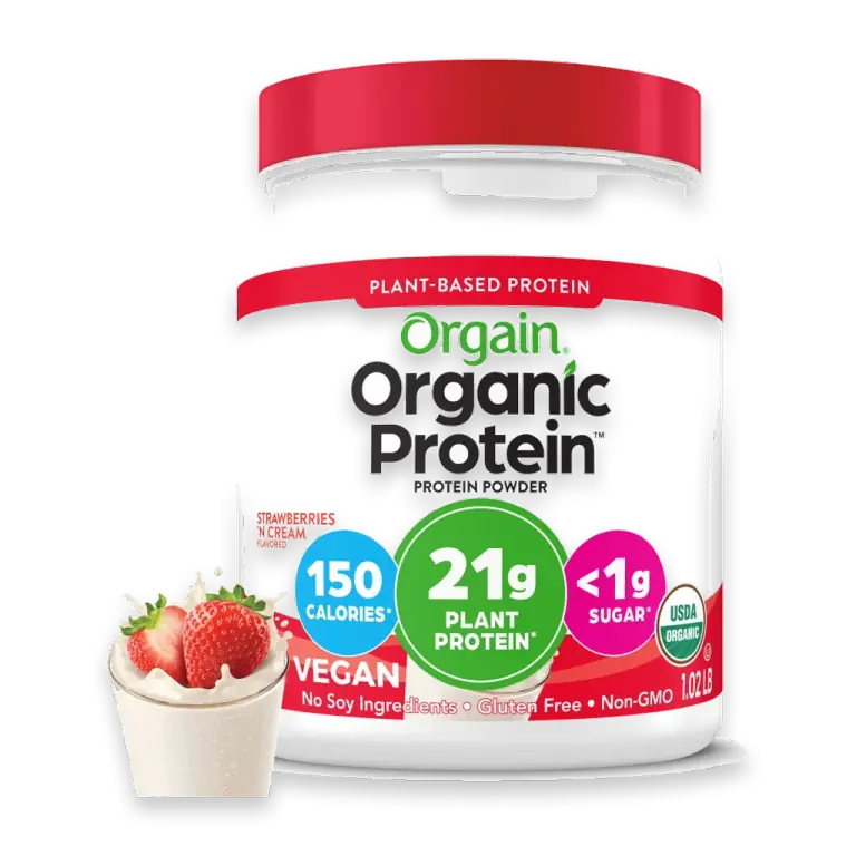 Organic Vegan 21g Protein Powder, Strawberries 'N Cream