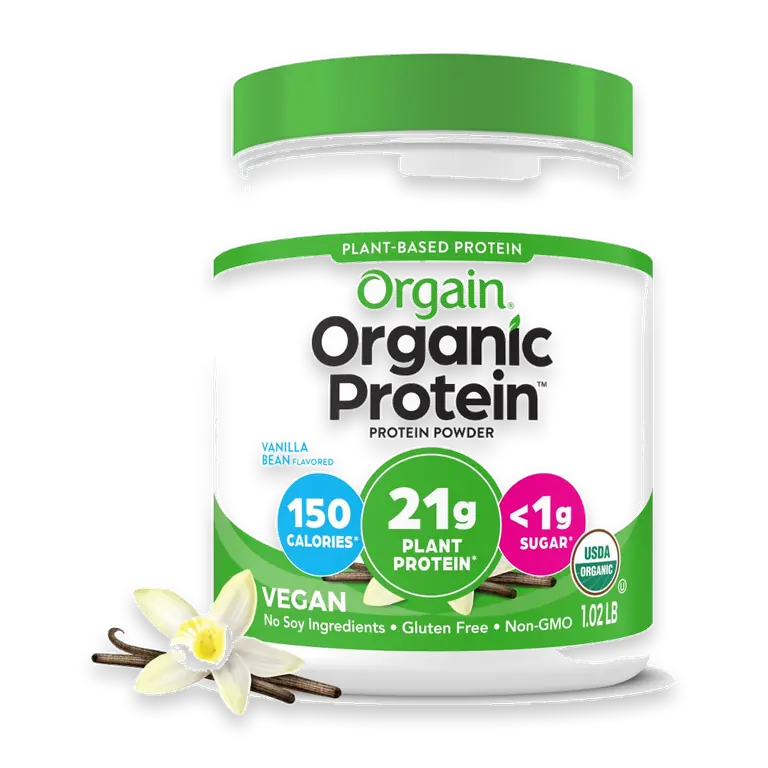 Organic Vegan 21g Protein Powder, Vanilla Bean