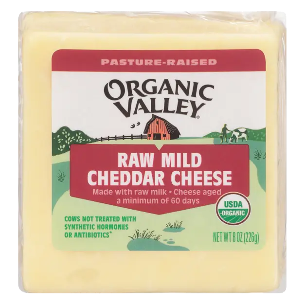 Aged Raw Mild Cheddar Cheese Block